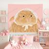Cute Bunny Bonnet Wall Tapestry Aesthetic Cozy Bedroom Home Decor Item Durable Polyester for Living Room Decoration