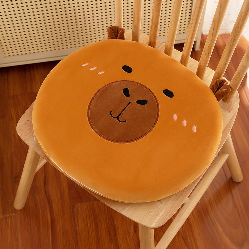 Memory Cotton Capybara Seat Cushion Seat Cushion Thickened Futon Slow Rebound Office Sedentary Seat Cushion Student Non-slip Butt Cushion