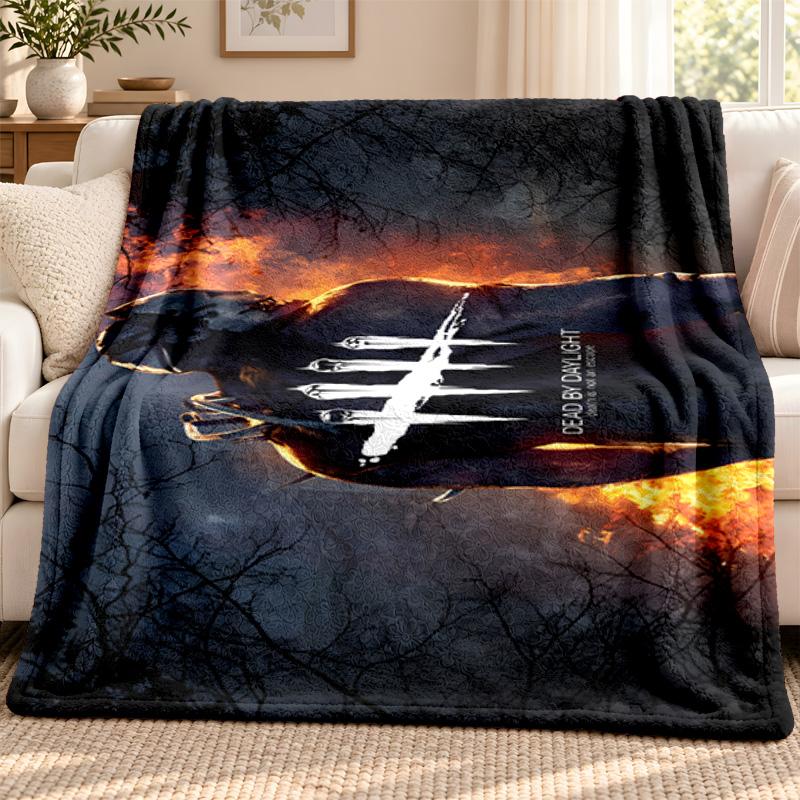 Dead by Daylight Blanket Flannel Blanket Soft Cozy Plush Throw for Sofa Bed Lightweight Home Decoration Outdoor Camping