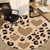 1pc Leopard Print Hearts Office Round Area Rug, Indoor Mat Suitable ForOffice, Under Office Chairs Bedroom Living Room Home Decor, Room Deco T220