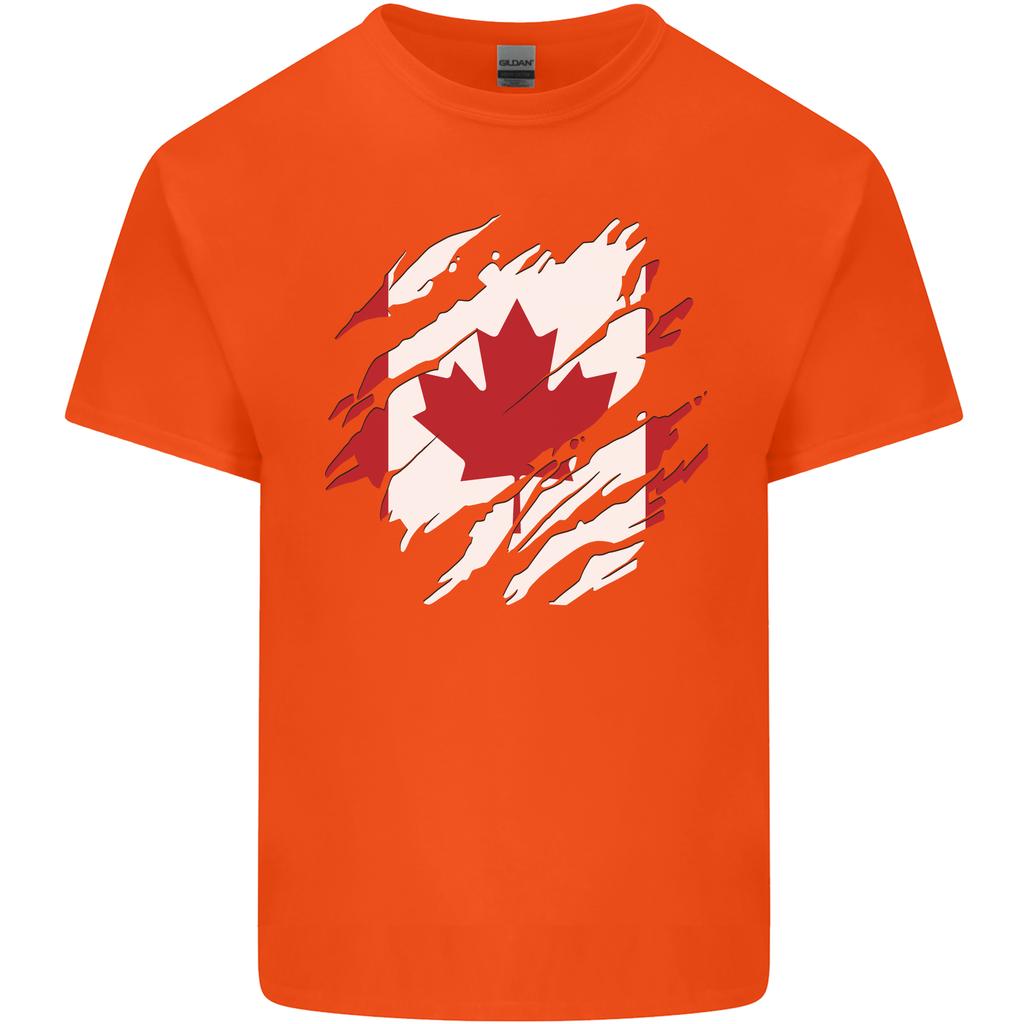 Torn Canada Flag Canadian Day Football Unisexs Light Cotton TShirt