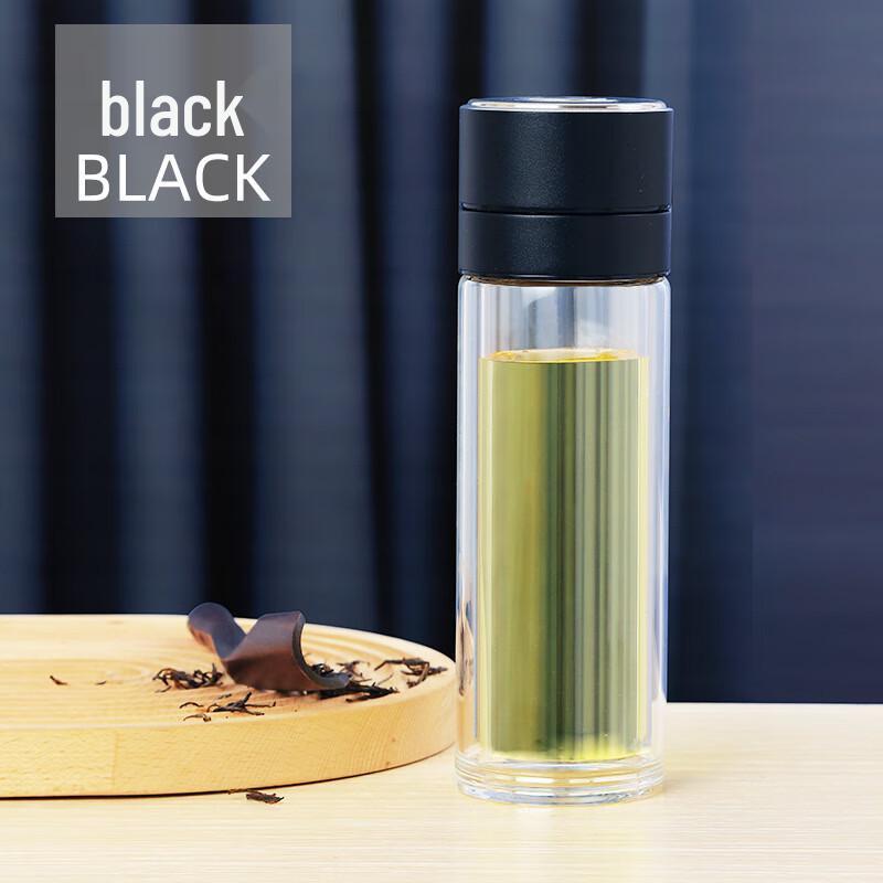 Shuixi SX One-Touch Double-Layer Borosilicate Glass Travel Tea Mug