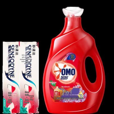 Sensodyne Fresh Mint Toothpaste & Omo Lavender Laundry Detergent Bundle
