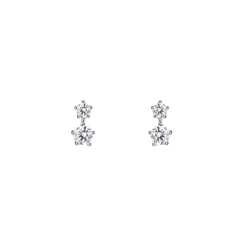 

JYDDM 5-Prong Modern Stud Earrings SILVER