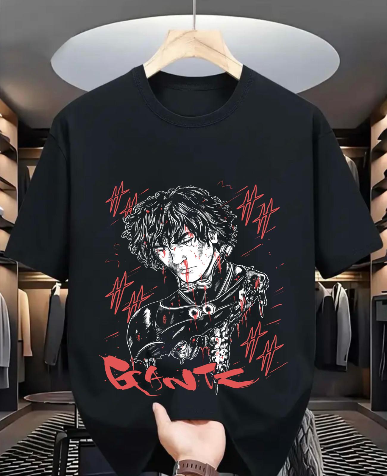 Gantz T-Shirt Mens Womens Tees Top Anime Gantz Japanese Anime Manga Waifu GifT Shirt Mens Womens Tees Top gift 2XL