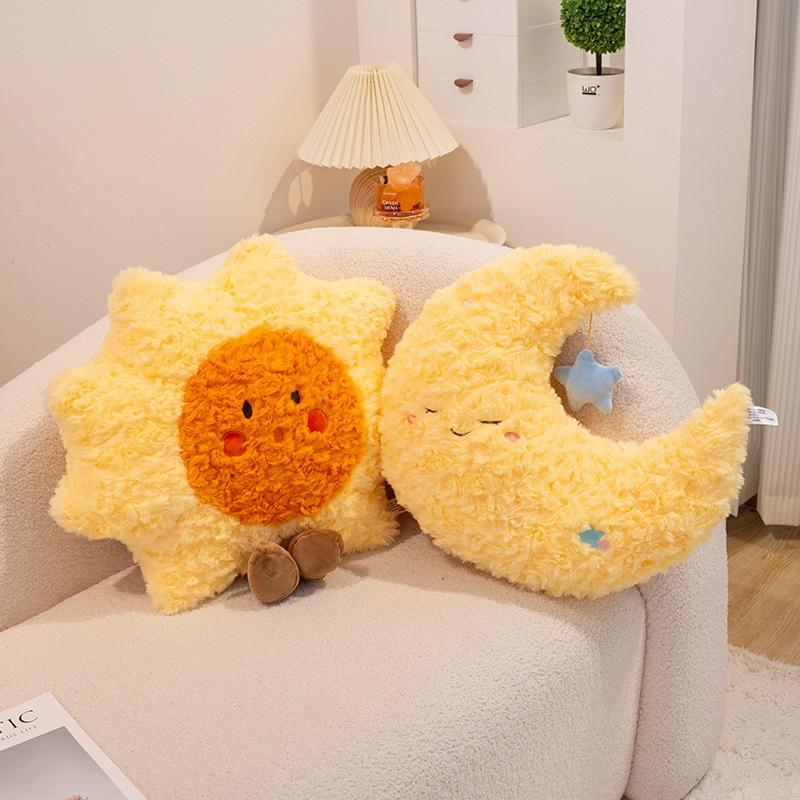 Genuine Weather Series Doll Pillow Cute Star Moon Plush Toy Girls Sofa Cushion Gift