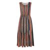 Women's Fashionable Printed Round Neck Sleeveless Casual Pullover Pocket Mid Length Dress