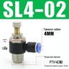 Air Tube Speed Control Connector JSC8-02 Throttle Valve SL6-M5/4/10-01-02
