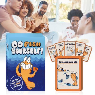 1 Sada Karet Go Fish Hilarózní Párty Hra pro Dospělé Přenosná Cestovní Páry Spolupracovníci Rodinné Setkání Interaktivní Stolní Hra Gag Dárek