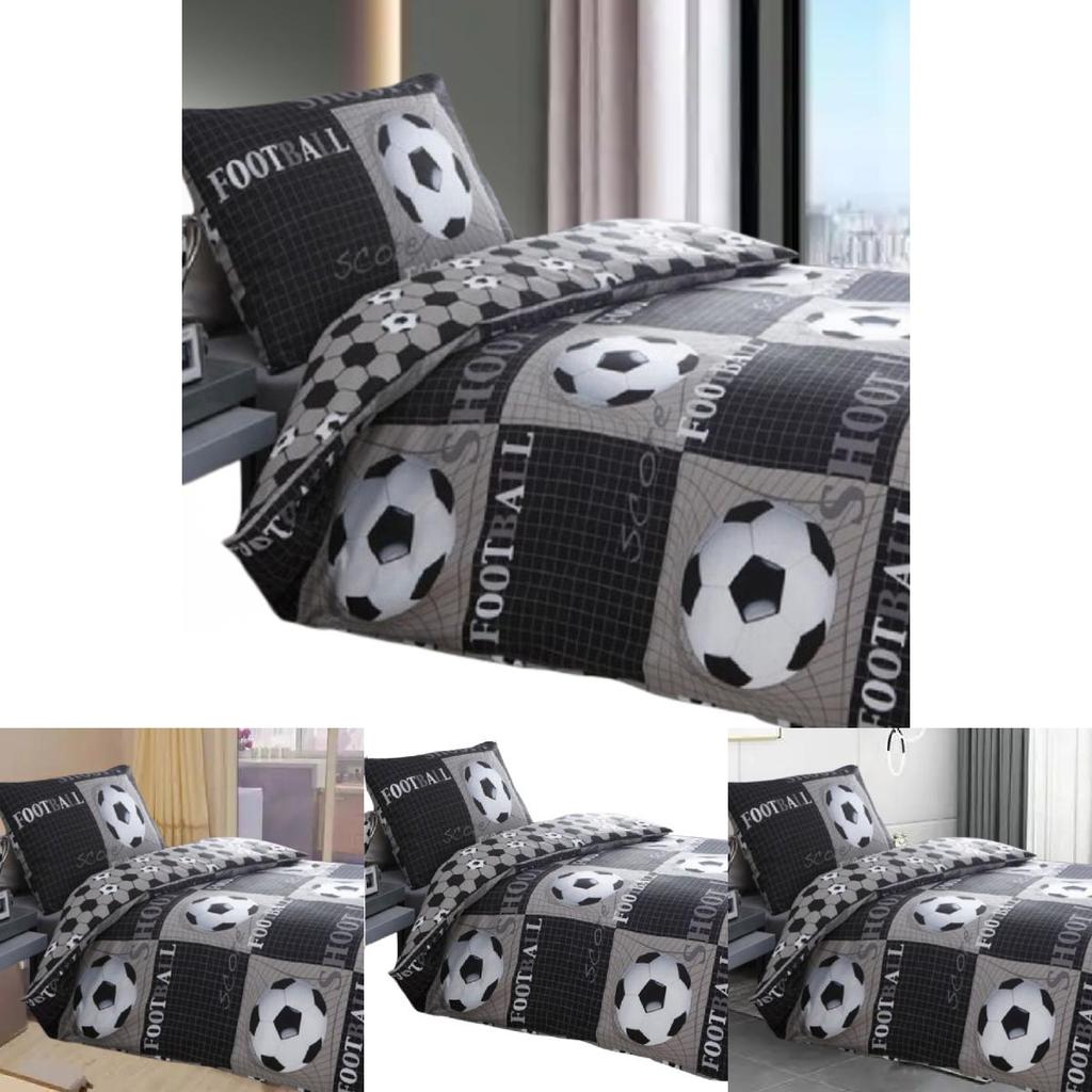 Ensemble de housse de couette imprimée Football avec impression numérique pour la décoration de la chambre d'adolescent