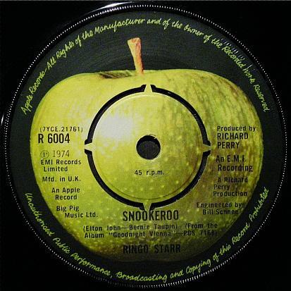 

7inch Record RINGO STARR - Snookeroo R6004 Apple Records 1975 UK Rock Used