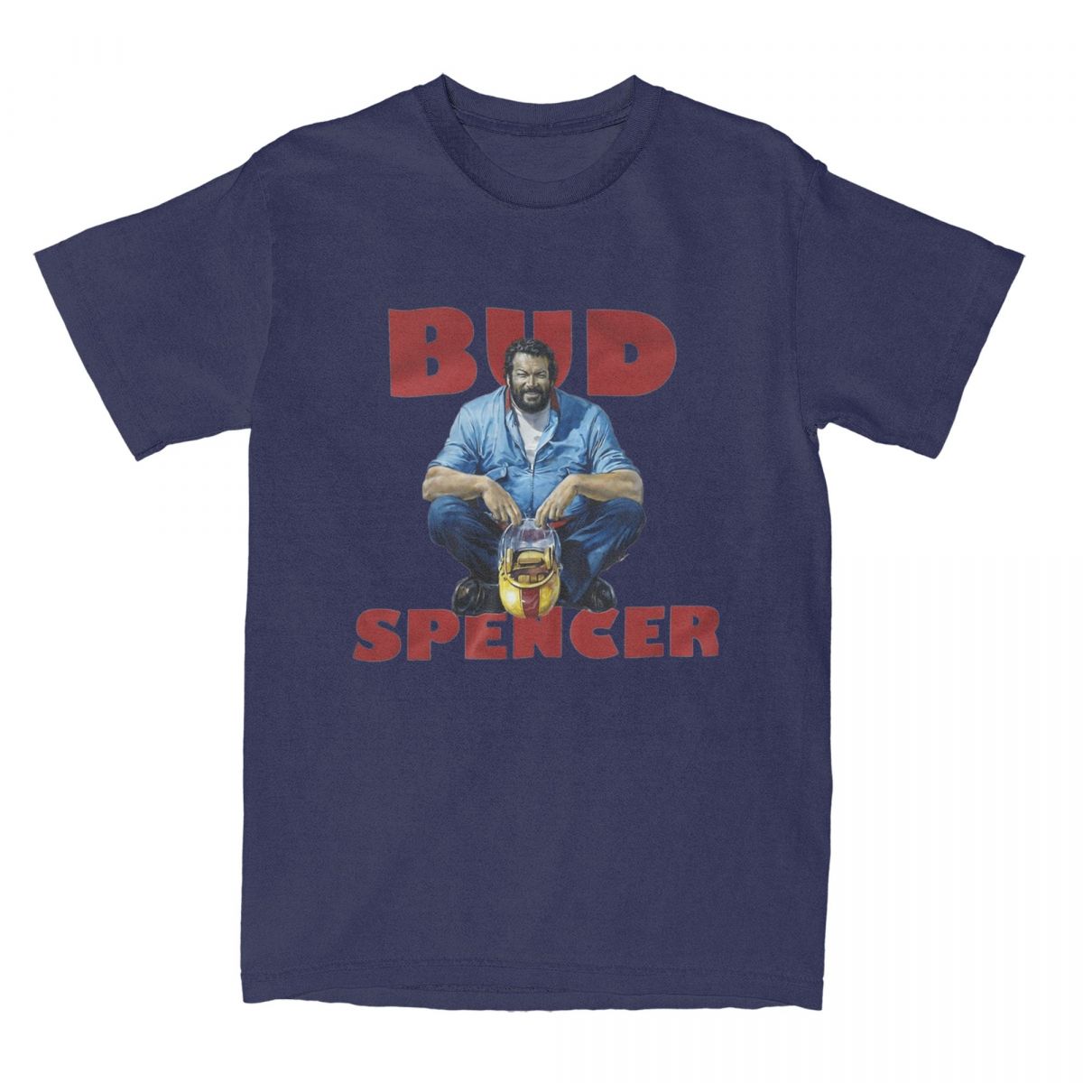 

Bud Spencer TShirt Summer Handsome Italian Actor Vintage TShirts Cotton Trendy Cool Tshirt For Man ShortSleeved Custom Tees 4XL