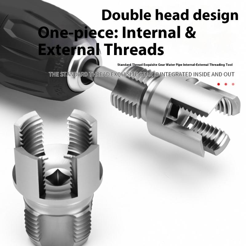 High Speed Steel Water Pipe Tap Threading Tool For Internal External Threading On Plastic Tubes 1/2in or 3/4in Sizes
