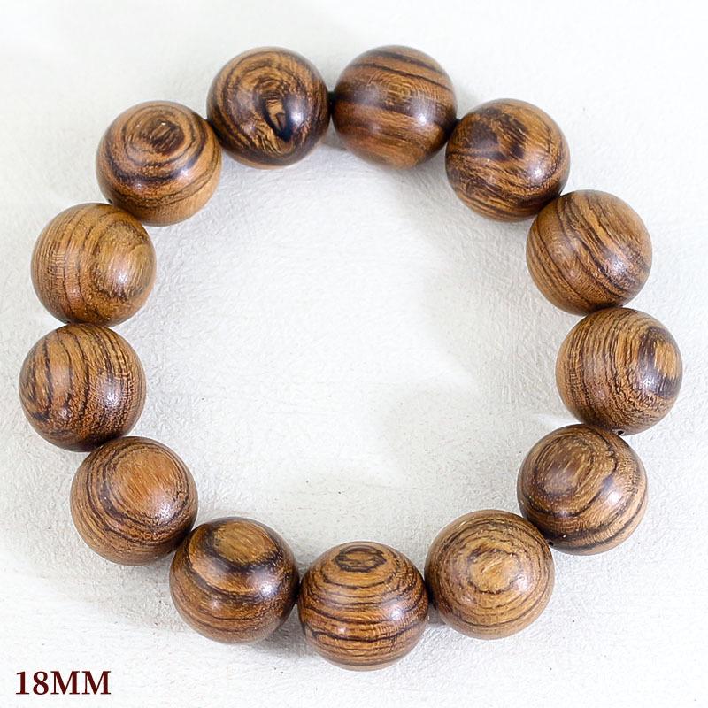 Bracciale Buddista in Legno di Tasso Viola Intagliato a Mano con 108 Perle di Sandalo Pelle di Tigre per Coppie