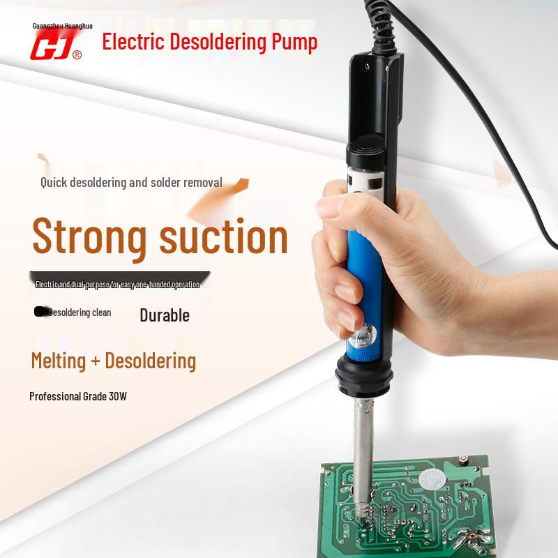 Yellow Flower Dual-Use Electric Soldering Iron & Manual Desoldering Pump 842C/845S