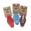 Motel Hotel Smile Leather Cute Leather Key Ring [Standard Factory] Keychain, Keychain, (YELLOW) Mkr-001c