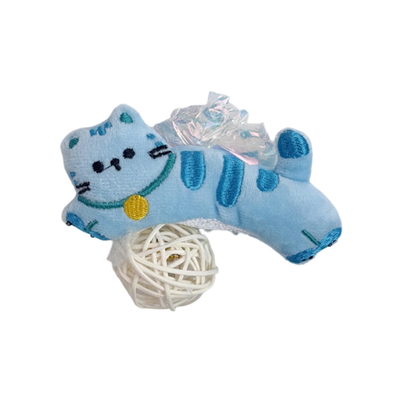 

Natural Cat Toy Set Wood Actinidia Ball Bell Sound Interactive Catnip Paper Cat Toy for Pet Cats Indoor Entertainment one size синій