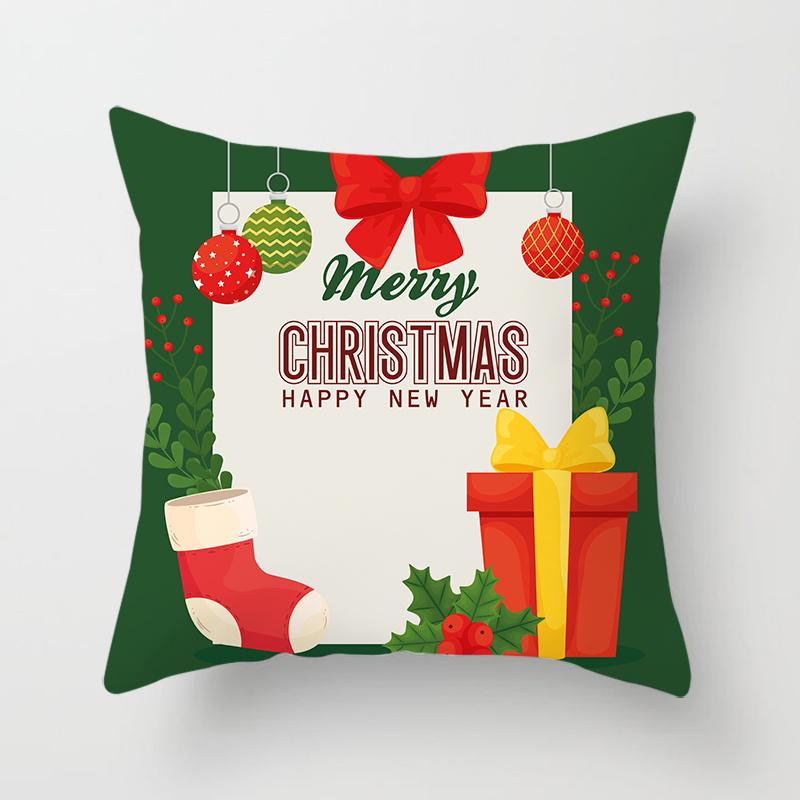 Cartoon Christmas Throw Pillow Set Santa Claus Sofa Gift Home Decor Pillowcase Christmas Gift Pillowcase