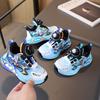 Spring Boys' Cartoon Light-Up Non-Slip Casual Sneakers with Soft Sole and Breathable Mesh