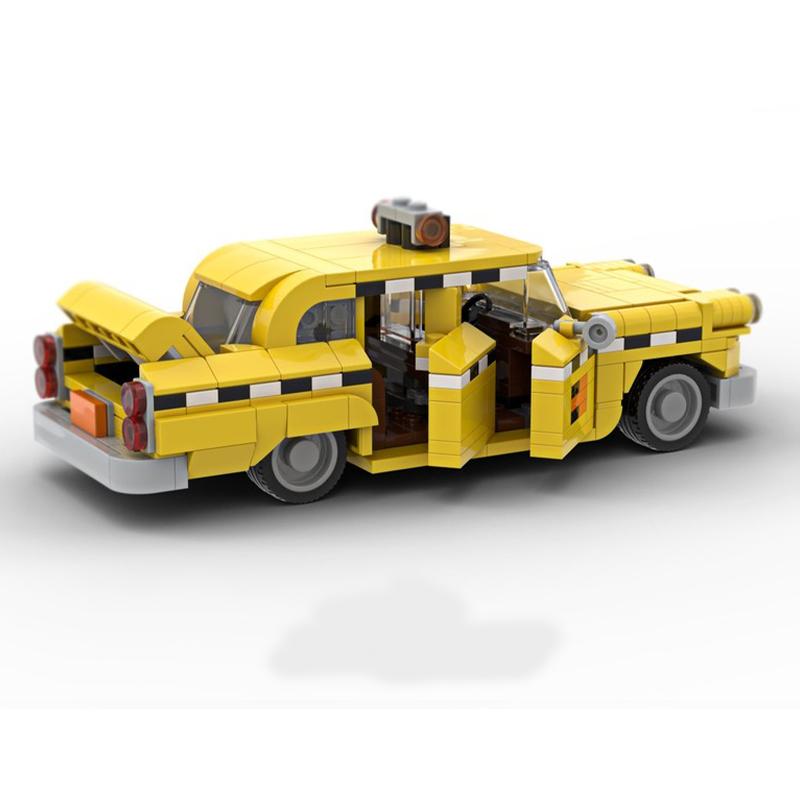 447 Teile Neues MOC Automodell Filmreihe Autobahn Taxi DIY Kreatives Pädagogisches Kinder-Bausteine Geschenk