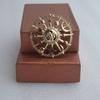 Golden Star Moon for Sun Galaxies Rudder Brooch Fashion Pewter Enamel Lapel Pins