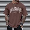 Los Angeles Letter Print T-shirts Men Clothes European American Vintage Style Short-sleeve Tees Tops Harajuku Summer Shirts 2023