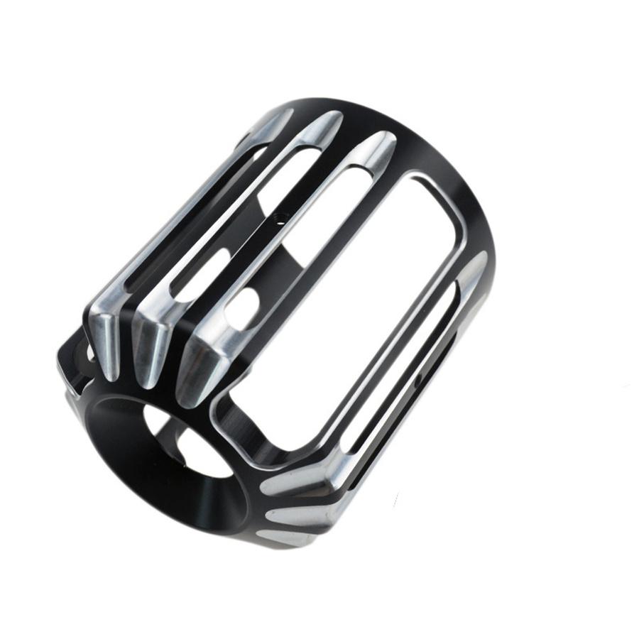Black CNC Aluminum Alloy Motorcycle Oil Filter Cover Cap Trim