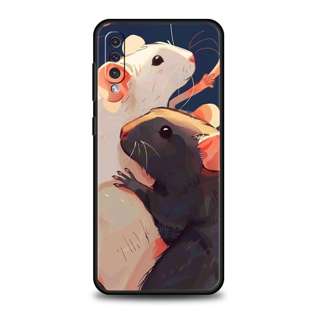 

Phone Case for Samsung Galaxy A56 A54 A42 A36 A34 A26 A16 A12 A20 A22 A40 A50 A52 A06 Soft TPU Shell Funny Rock And Roll Mouse Samsung A40