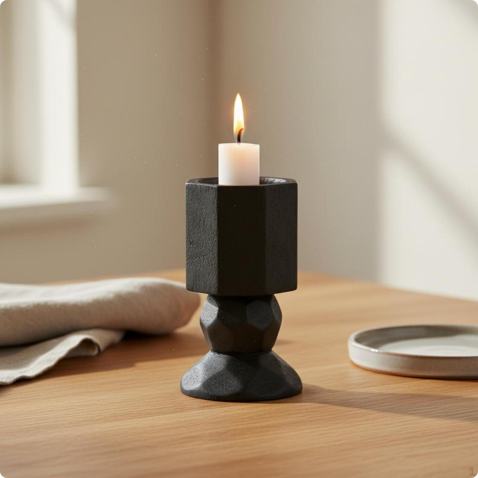 Geometric Candle Holder Luxury Finish Modern Candlestick Nordic Style Decorative Cup S