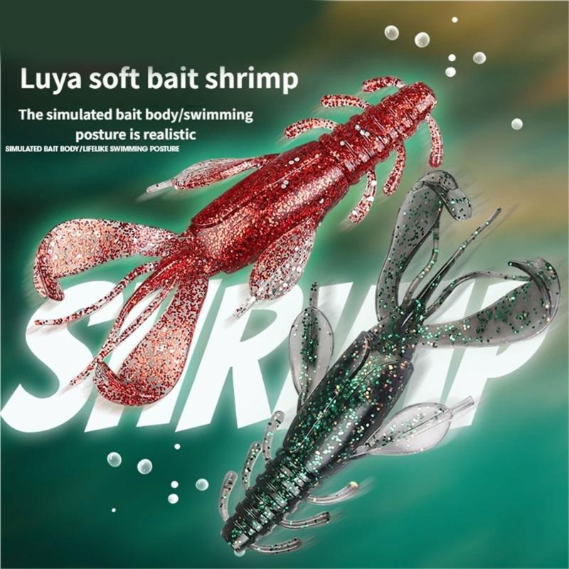Soft Baits Crawfish Lures Artificial Fishing Baits Lure 10cm 10g Shrimp Swimbait Fishing Tackle 4pcs