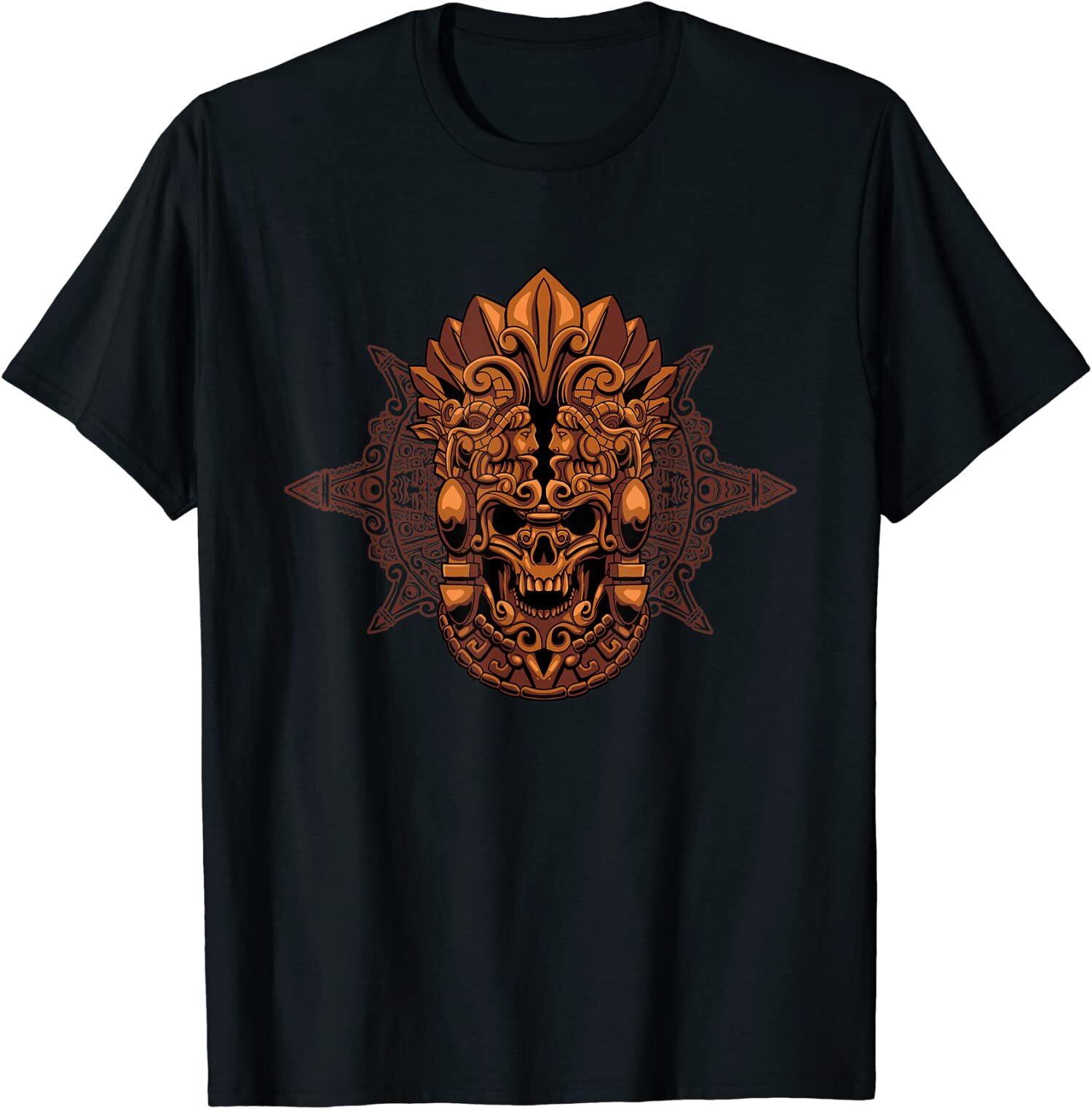 New Limited Skull Warrior Aztec Inca Maya Culture Art T-Shirt S