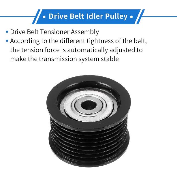 1 Pc Drive Belt Idler Pulley for Toyota Tundra 2007-2019,for Toyota Sequoia 2008-2018 Iron Black Serpentine Tensioner Pulley Idler