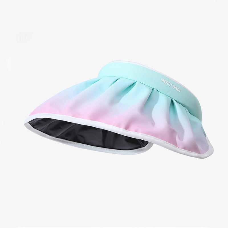 

Chic Gradient Color Shell Hat Uv Protection Sun Hat For Summer Green Pink