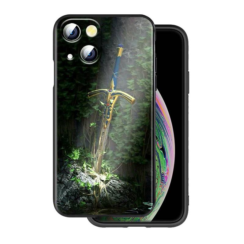 Anime fate stay night saber Cover For Apple iPhone 14 13 12 11 SE XS XR X 7 8 6 mini Plus Pro MAX 2020 Black Phone Case