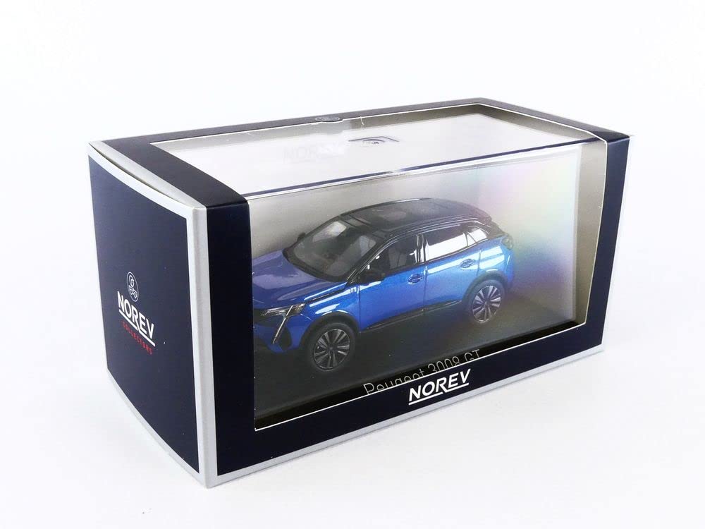 Norev Scale Peugeot 3008 GT Black Pack 2021 Vertigo Blue 1/43