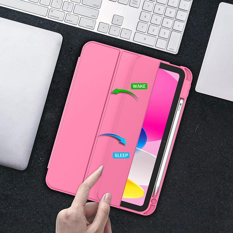 Multi Color Stylish Tri-Fold Pu Leather 10.9 Inch Tablet Case for IPad10th /11th /A16 Flip Cover with Auto Sleep and Stand