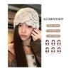 Women Japanese Style Hollow Flower Knit Beanie Autumn Winter Warm Hat