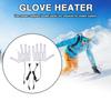 1 Pair Five-Finger Thermal Gloves Heating Pad Carbon Fiber 5V Electric Insulation Heating Film for Outdoor Skiing