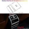 Stainless Steel For BMW 5 Series F10 Car Rear Seat Air Vent Outlet AC Cover Trim