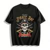 Blue Waters Pirate Bay Caribbean Retro Graphic Casual Tee Pure Cotton T-shirt