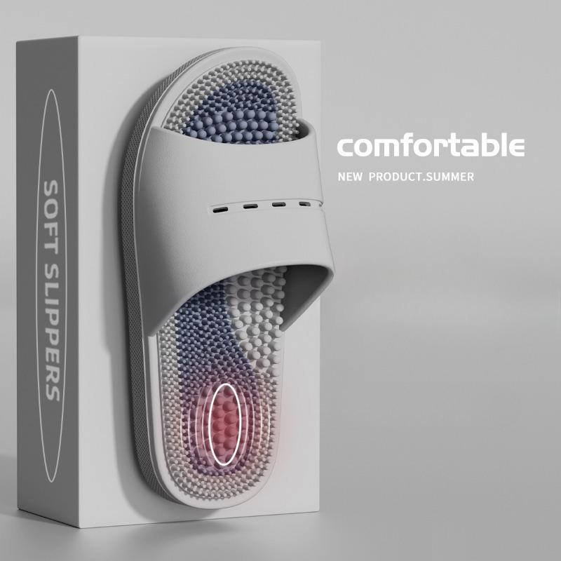 2025 Men's Anti Slip Summer Indoor Home Bathroom Bathing Foot Massage Slippers
