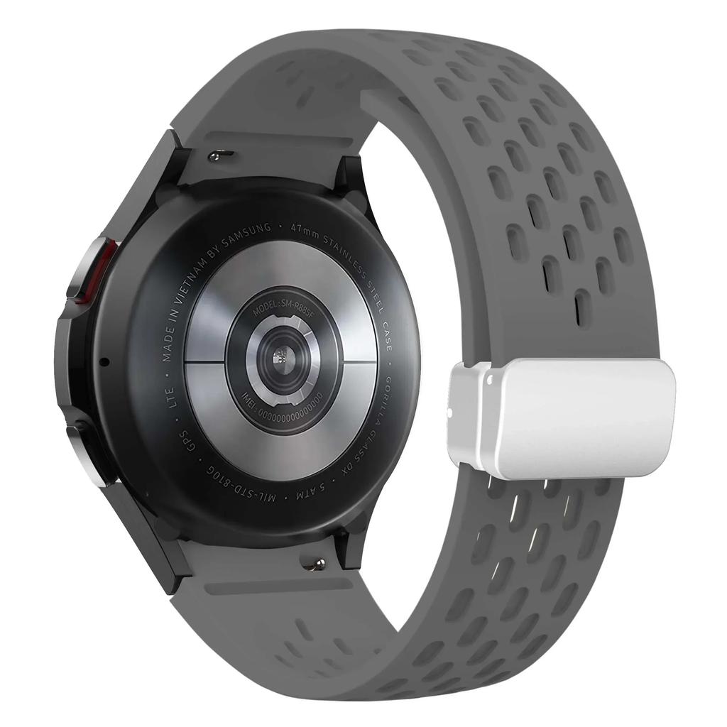 Silicone Strap for Samsung Galaxy Watch 7 6 5 4 40mm 44mm 5Pro 45mm Magnetic Buckle No Gaps Band 6 Classic 43mm 47mm 42 Bracelet