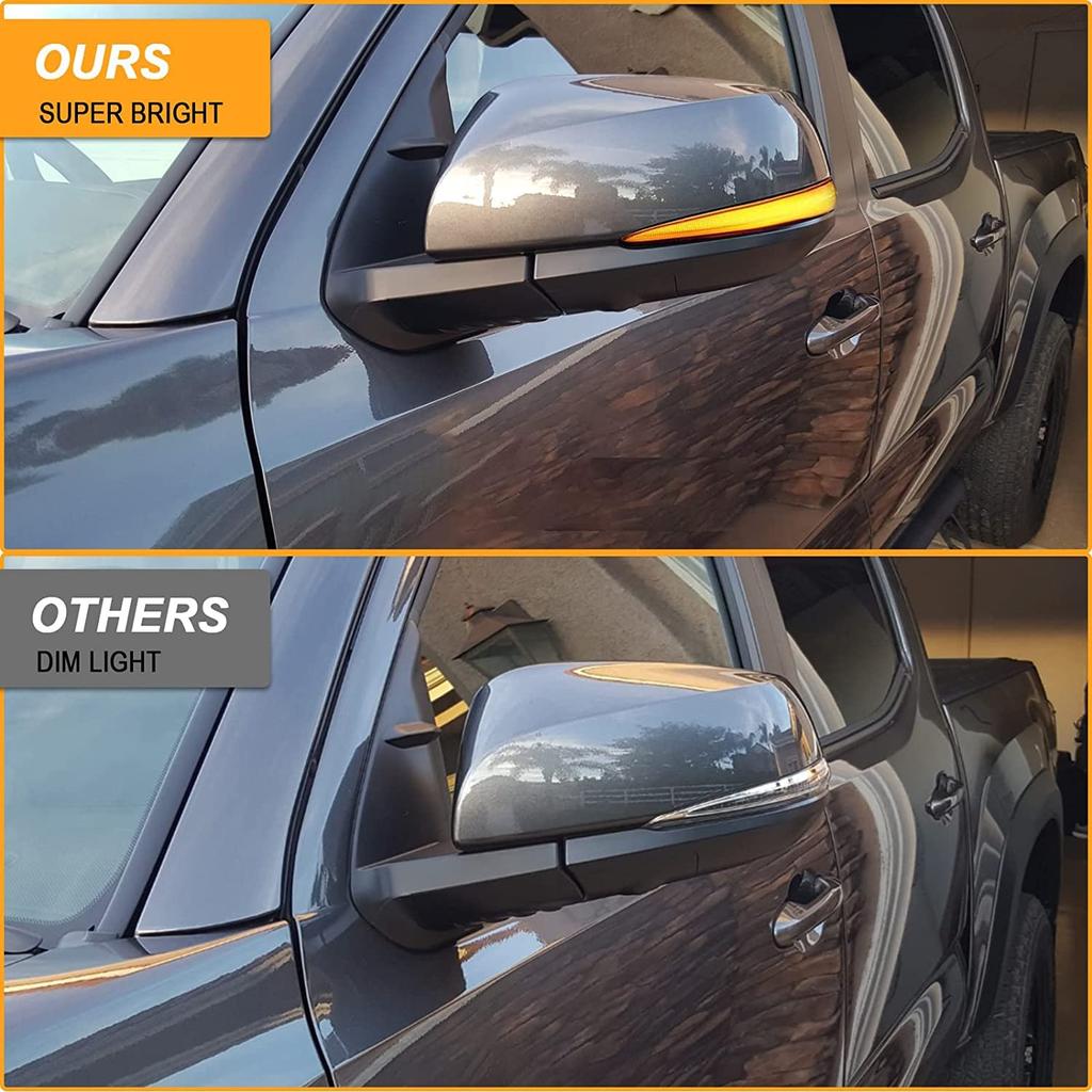 Compatible Toyota 30 Series and RAV4 50 Series LED Flowing Door Mirrors with Sequential Turn Clear Genuine Left and 1 with Prevention and Bulb Burnout