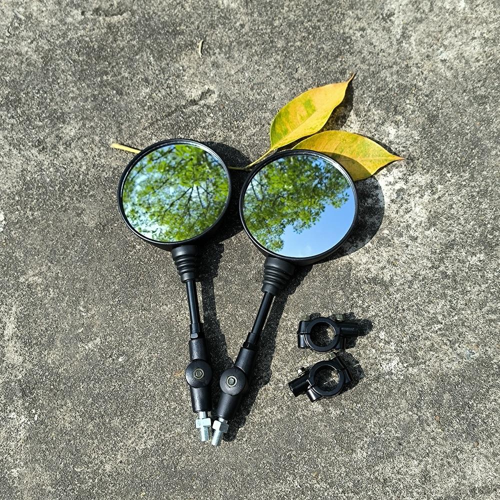 Foldable Motorcycle Rearview Mirror Round 10MM Scooter E-Bike Rear View Mirrors Back Side Convex Mirror for KTM KLX