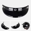 Retro Half Face Motorcycle Helmet 3 Snap-Button Visor Flip Up Wind Shield Vintage Motorbike Helmets Accessories For Men Women