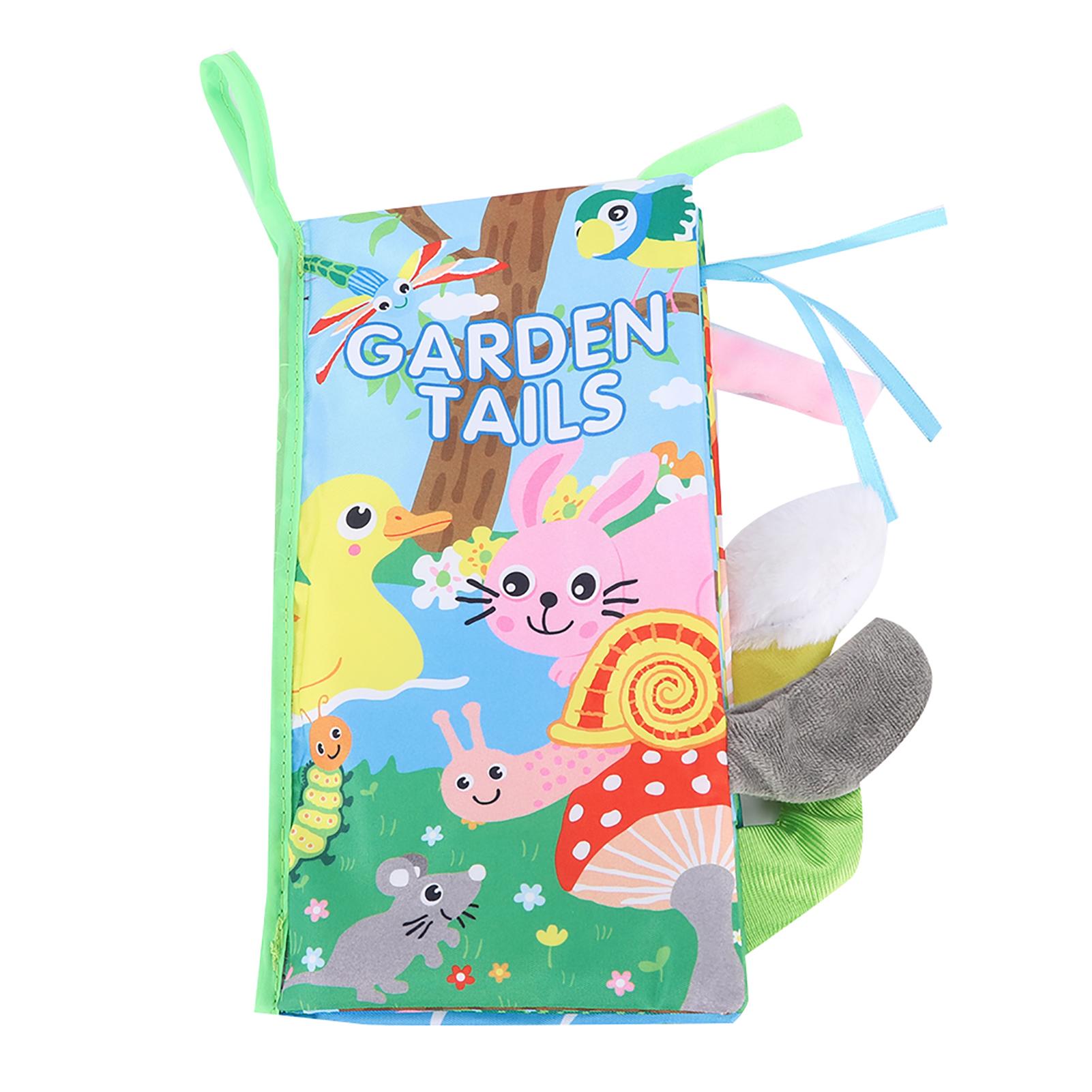 Baby Cloth Book Infant Early Educational 3D Animal Tail Cloth Book with   Paper