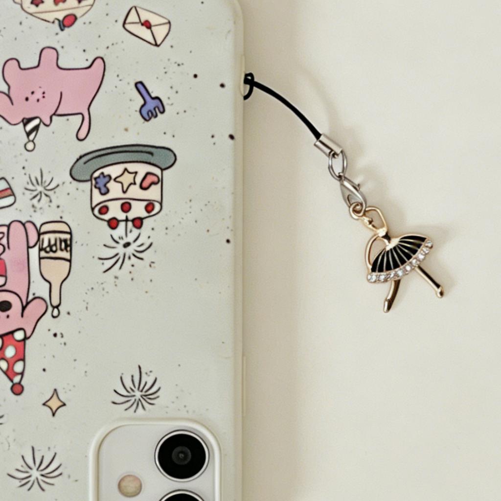 Ballet Girl Phone Lanyard, Stylish Bag Keychain, Suitable for Phones, Cameras, Notebooks and Bags, Is a Perfect Gift for Close Friends