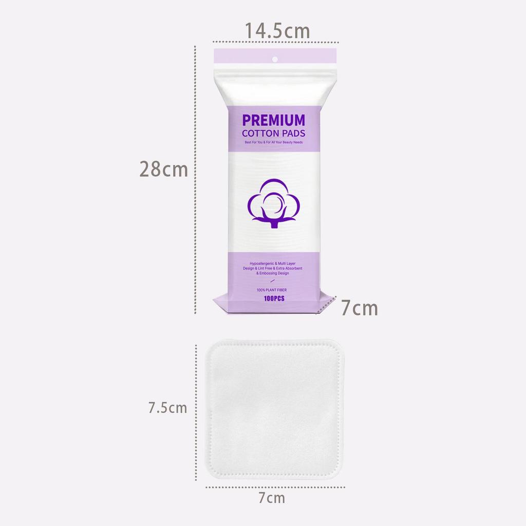 Grenzüberschreitende Baumwoll-Make-up-Entferner-Pads - Nicht fusselnd, dick und saugfähig mit englischer Verpackung