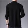 2023 Spring and Autumn Men's V-neck Solid Color Pocket Button Slim Fit Casual Fashion Elegant Commuter Knitted Shirt Coat