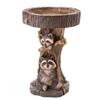 Resin Raccoon Birdbath Polyresin Antique Garden Bird Bath For Home Garden Yard Garden Decoration Outdoor Gardening Yard Decor